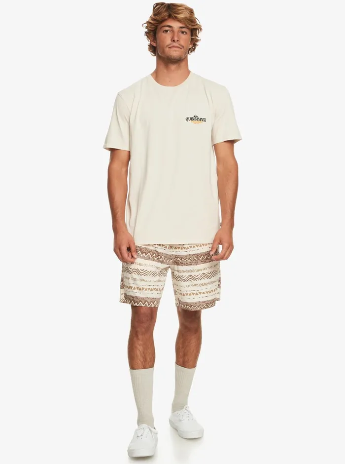 Quiksilver Taxer Print Elastic Waist Shorts Birch Playa Mesa Mens Shorts and Amphibians Quiksilver Taxer Print Elastic Waist Shorts Birch Playa Mesa Mens Shorts and Amphibians