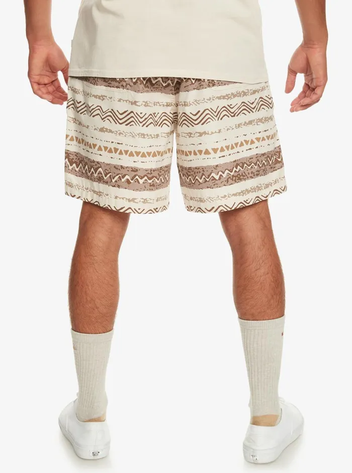 Quiksilver Taxer Print Elastic Waist Shorts Birch Playa Mesa Mens Shorts and Amphibians Quiksilver Taxer Print Elastic Waist Shorts Birch Playa Mesa Mens Shorts and Amphibians