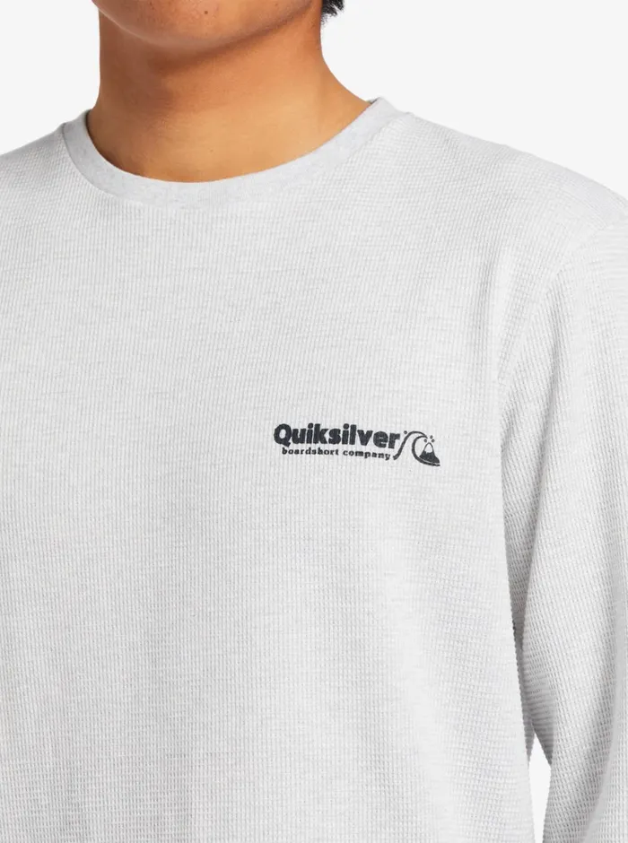 Quiksilver Triple Up Thermal TShirt Athletic Heather Mens Tees Quiksilver Triple Up Thermal TShirt Athletic Heather Mens Tees