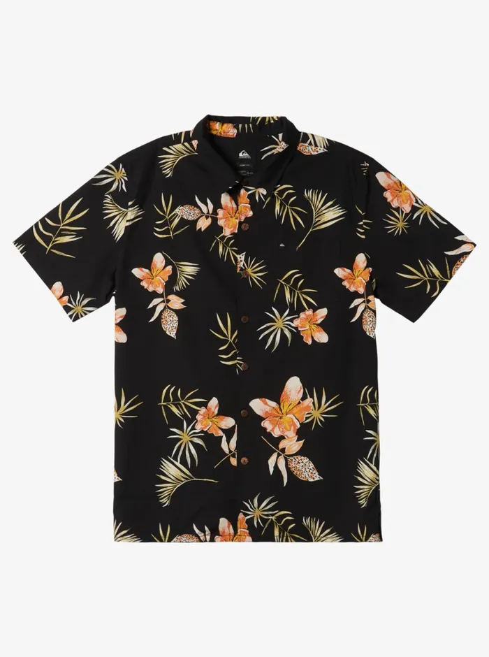 Quiksilver Tropical Floral Short Sleeve Woven Shirt Black Tropical Floral Ss Mens Shirts and Polos Quiksilver Tropical Floral Short Sleeve Woven Shirt Black Tropical Floral Ss Mens Shirts and Polos