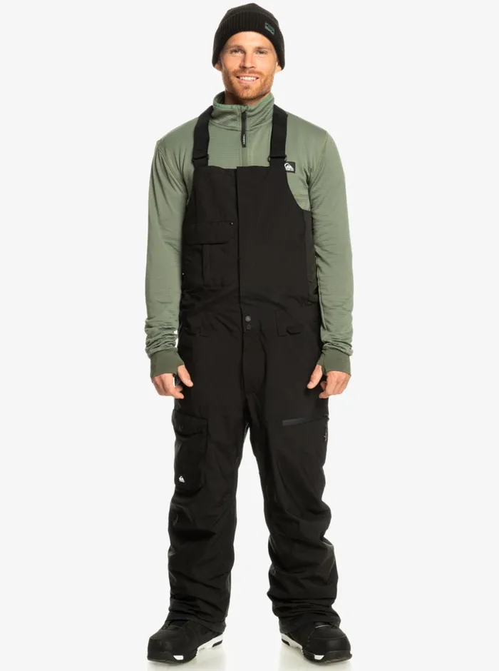 Quiksilver Utility Technical Snow Bib Pants True Black Mens Snow Pants