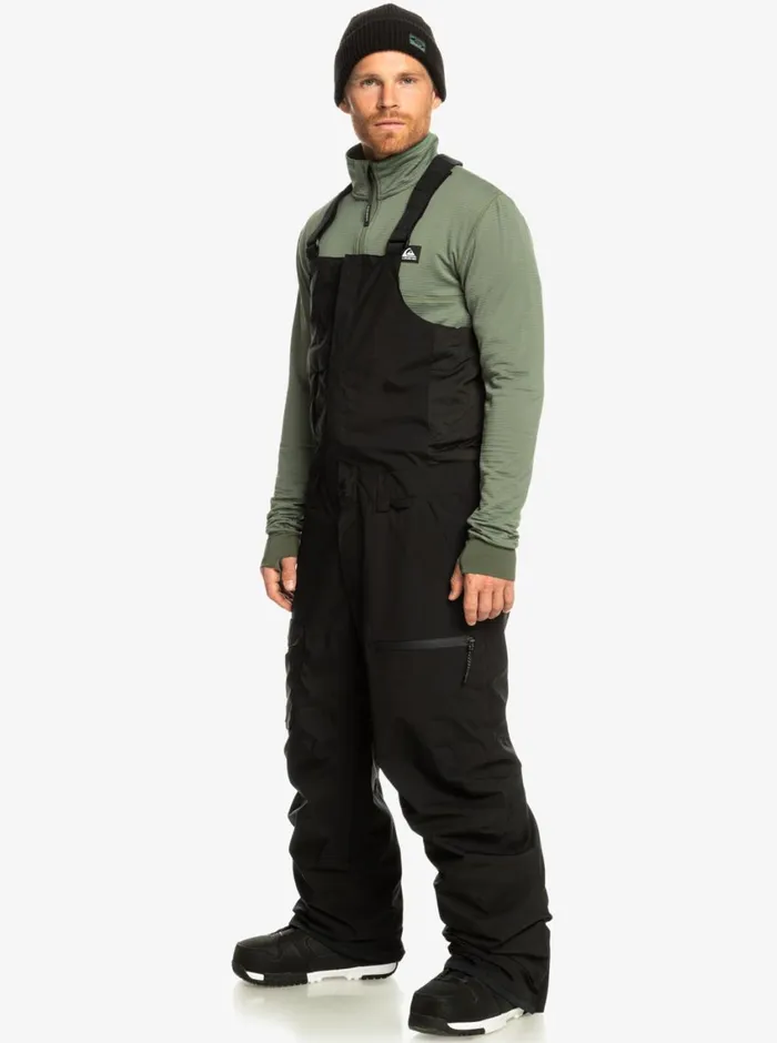 Quiksilver Utility Technical Snow Bib Pants True Black Mens Snow Pants