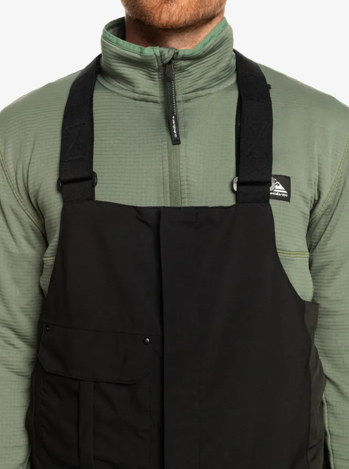 Quiksilver Utility Technical Snow Bib Pants True Black Mens Snow Pants