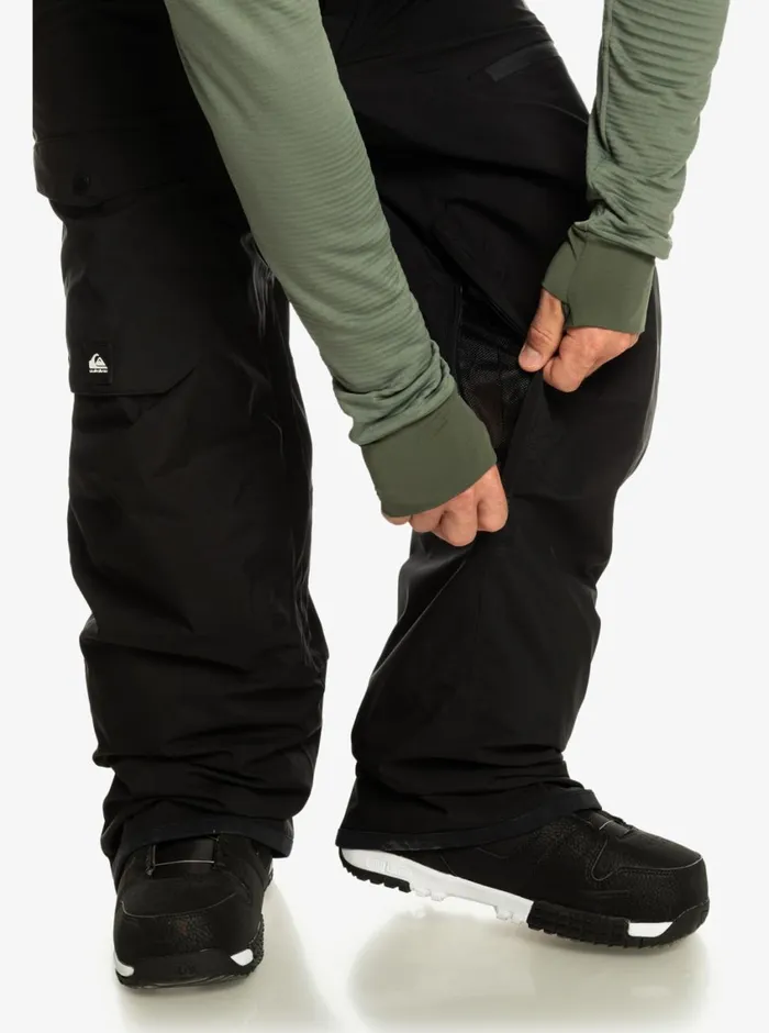 Quiksilver Utility Technical Snow Bib Pants True Black Mens Snow Pants
