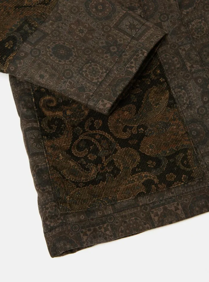 Quilted Kyoto Work Jacket In Black Japanese Print Twil Men Universal Works Coats and Outerwear