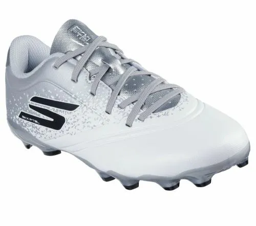 Razor 15 Jr Youth FG White Silver Kids SKECHERS Big Kids UK Sizes 36