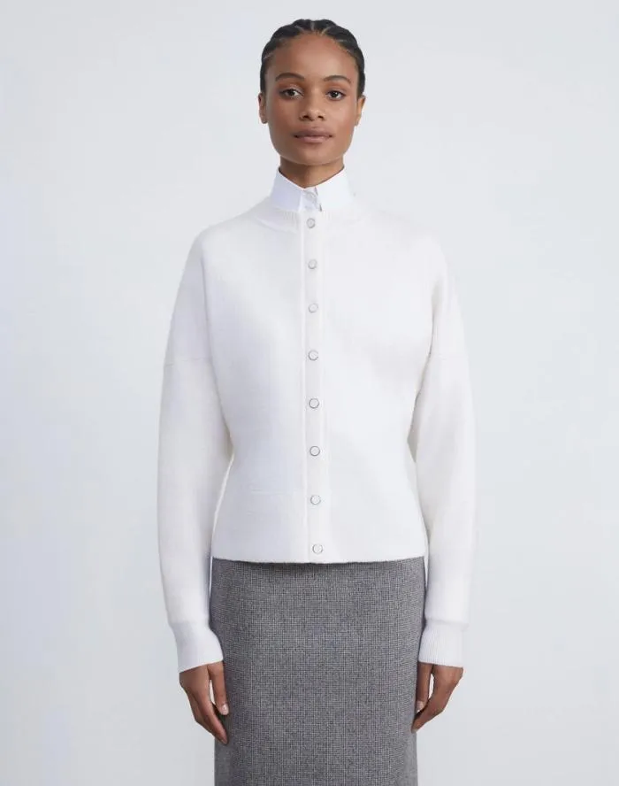 Ready To Wear Boiled Wool Cardigan Black Lafayette 148 New York Sweaters and Knits