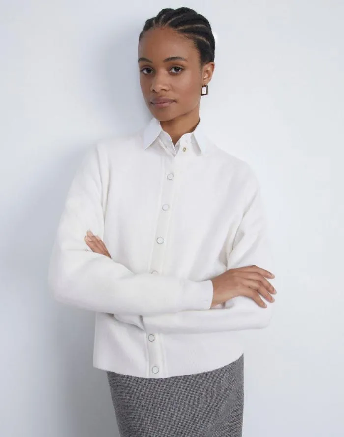 Ready To Wear Boiled Wool Cardigan Black Lafayette 148 New York Sweaters and Knits