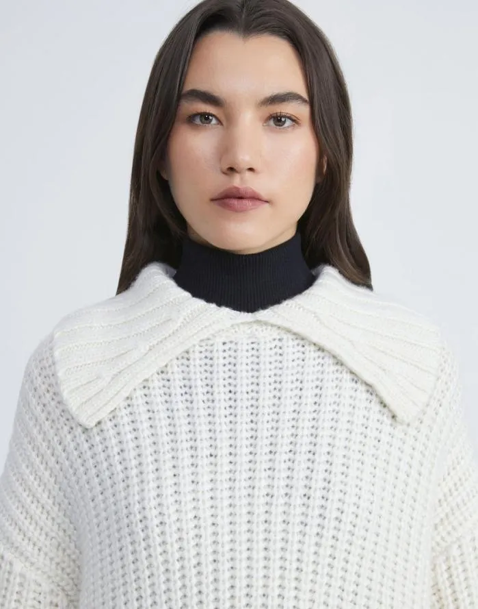 Ready To Wear CashmereSilk Collared Sweater Cloud Lafayette 148 New York Sweaters and Knits