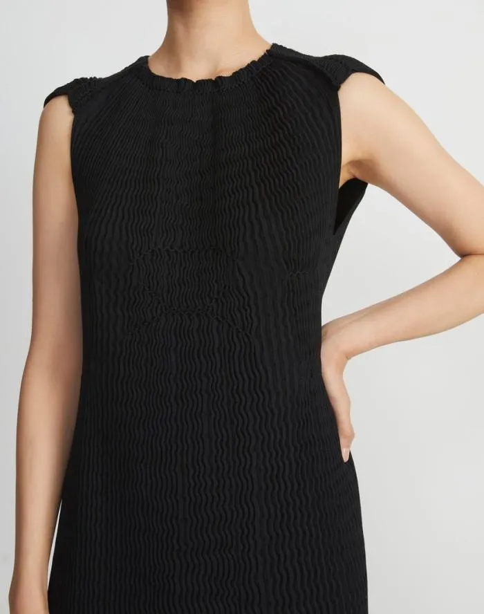 Ready To Wear Finespun Voile Pleated Dress Black Lafayette 148 New York Dresses