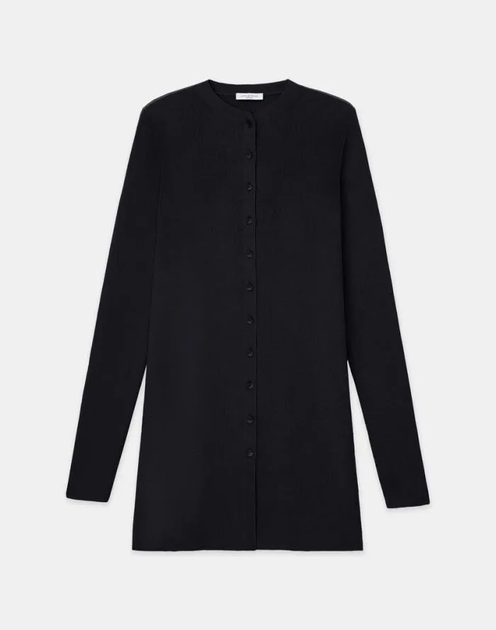Ready To Wear Finespun Voile Ribbed Long Cardigan Black Lafayette 148 New York Sweaters and Knits Ready To Wear Finespun Voile Ribbed Long Cardigan Black Lafayette 148 New York Sweaters and Knits