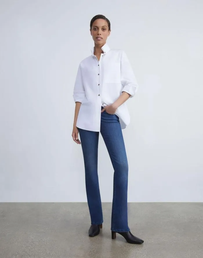 Ready To Wear L148 Denim Mercer KickFlare Jean Empire Indigo Lafayette 148 New York Pants and Shorts