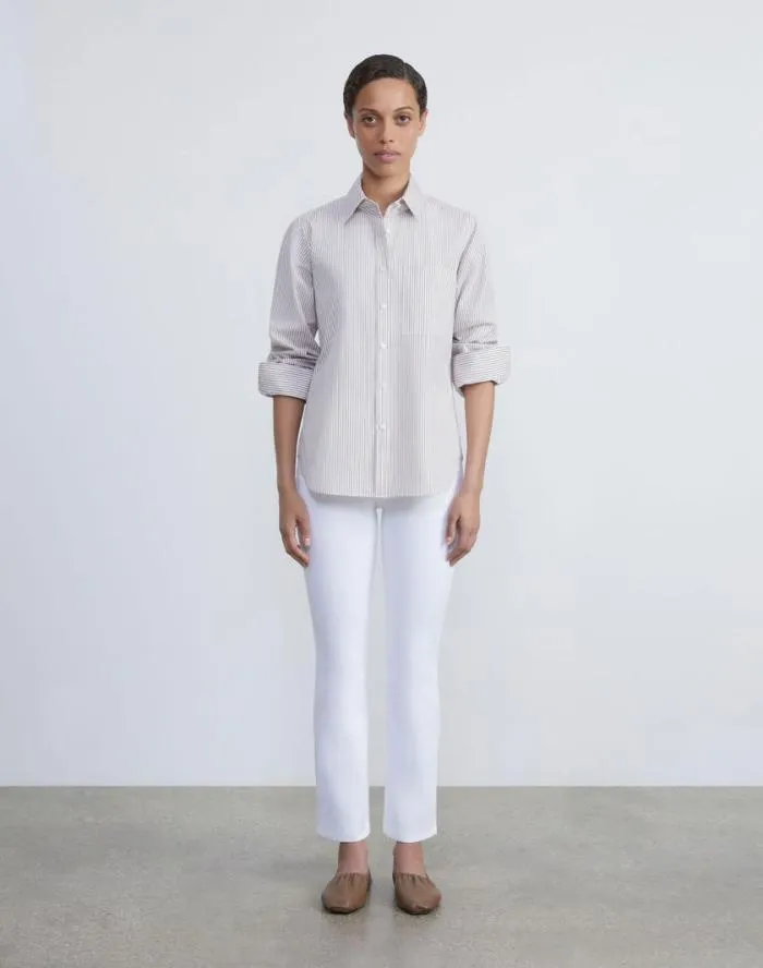 Ready To Wear L148 Denim Reeve Straight Jean Washed Plaster Lafayette 148 New York Pants and Shorts