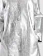 Ready To Wear Metallic Crinkle Leather Coat Silver Lafayette 148 New York Leathers and Suedes