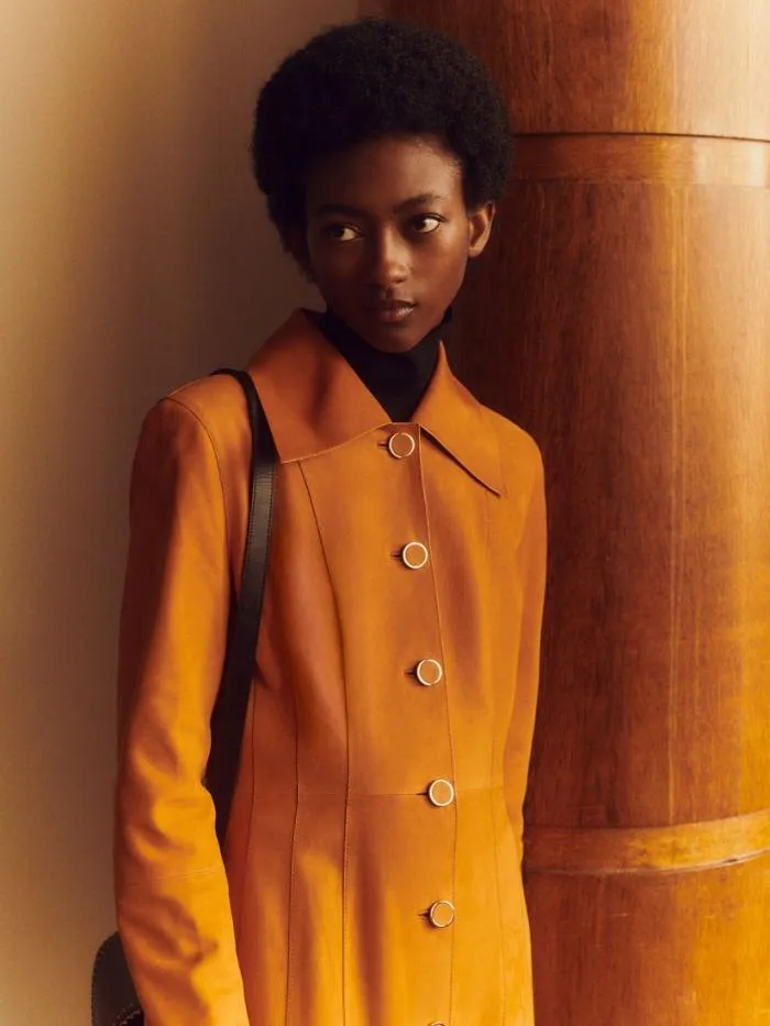 Ready To Wear Nubuck Suede Coat Antique Bronze Lafayette 148 New York Leathers and Suedes