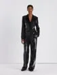 Ready To Wear Sequin Chiffon Double Breasted Blazer Black Lafayette 148 New York Jackets and Blazers