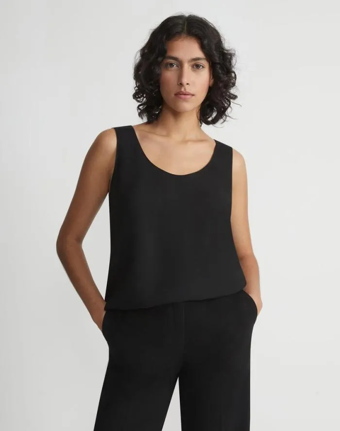 Ready To Wear Silk Double Georgette Sleeveless Blouse Cloud Lafayette 148 New York Blouses and Shirts Ready To Wear Silk Double Georgette Sleeveless Blouse Cloud Lafayette 148 New York Blouses and Shirts