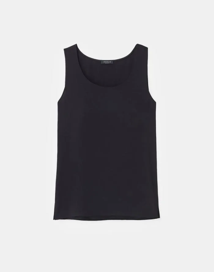 Ready To Wear Silk Double Georgette Sleeveless Blouse Cloud Lafayette 148 New York Blouses and Shirts