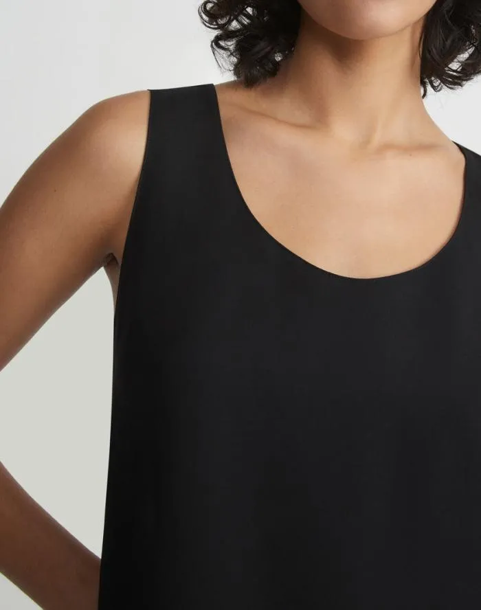 Ready To Wear Silk Double Georgette Sleeveless Blouse Cloud Lafayette 148 New York Blouses and Shirts