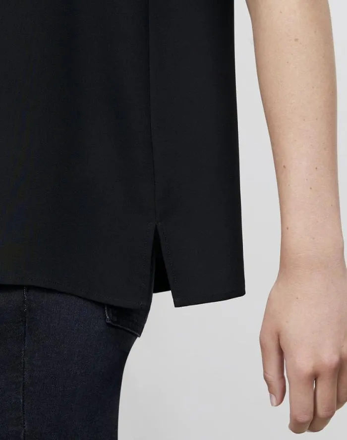 Ready To Wear Silk Double Georgette Sleeveless Blouse Cloud Lafayette 148 New York Blouses and Shirts