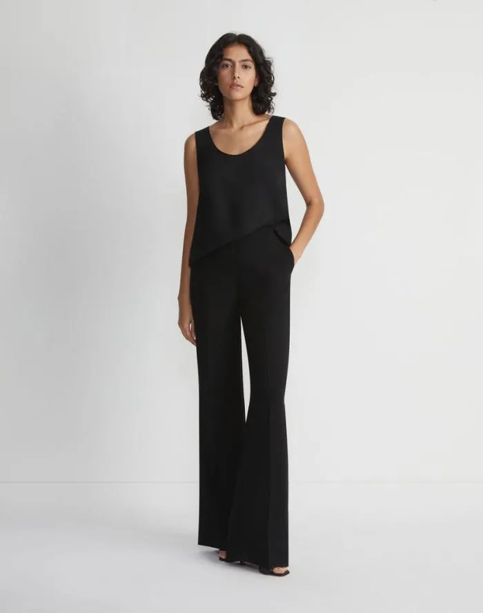 Ready To Wear Silk Double Georgette Sleeveless Blouse Cloud Lafayette 148 New York Blouses and Shirts