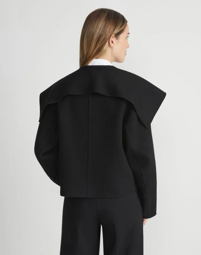 Ready To Wear WoolCashmere Double Face Shawl Collar Oversized Coat Black Lafayette 148 New York Jackets and Blazers