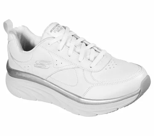 Relaxed Fit D039Lux Walker 8211 Timeless Path White Silver Women SKECHERS Lace Up