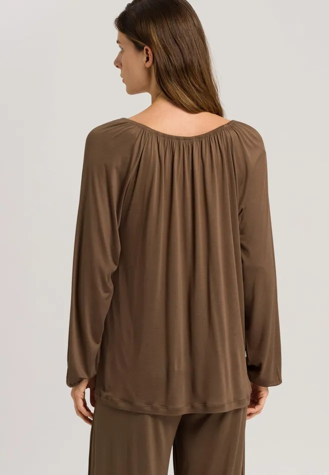 Relaxed Scoop Neck Top Coconut Women HANRO Lounge Tops