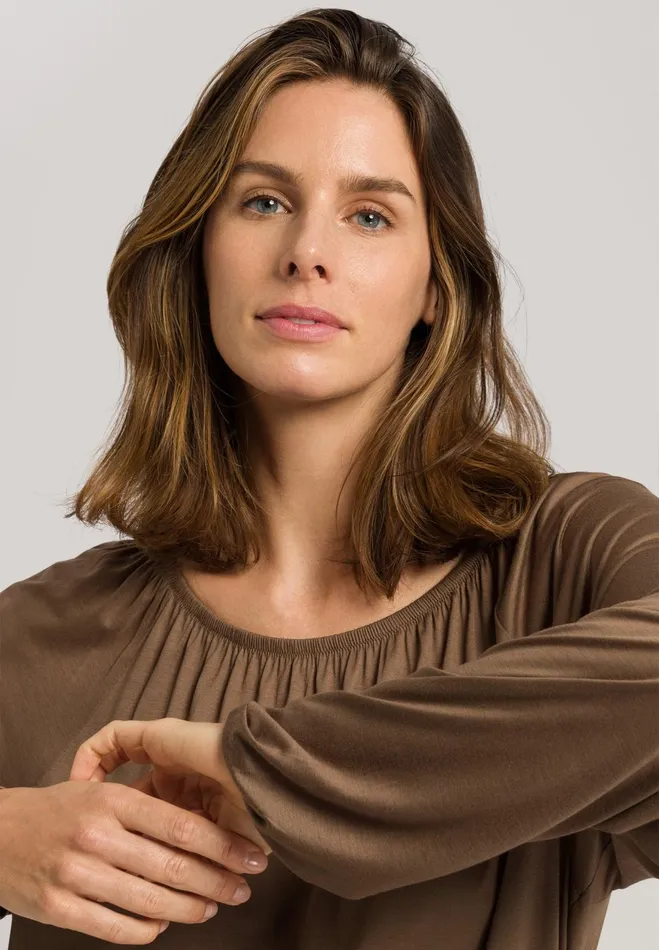 Relaxed Scoop Neck Top Coconut Women HANRO Lounge Tops