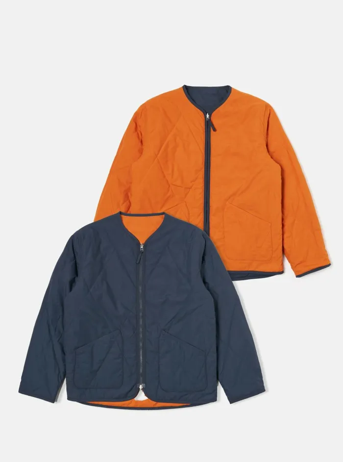Reversible Military Liner Jacket In NavyOrange Recycl Men Universal Works Coats and Outerwear Reversible Military Liner Jacket In NavyOrange Recycl Men Universal Works Coats and Outerwear