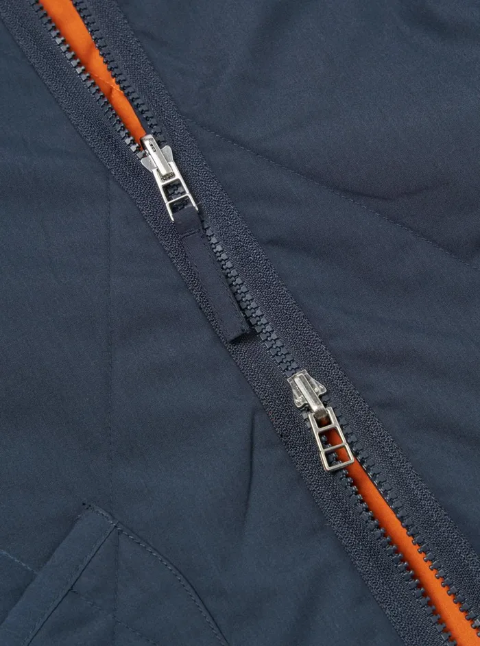 Reversible Military Liner Jacket In NavyOrange Recycl Men Universal Works Coats and Outerwear