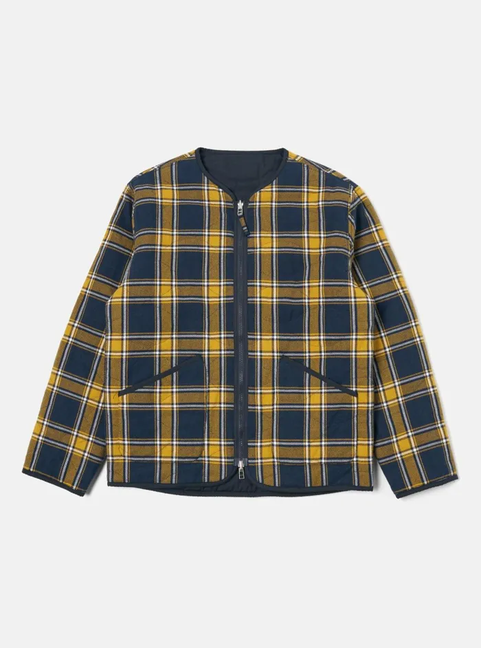 Reversible Military Liner Jacket In YellowNavy Twill Men Universal Works Coats and Outerwear Reversible Military Liner Jacket In YellowNavy Twill Men Universal Works Coats and Outerwear