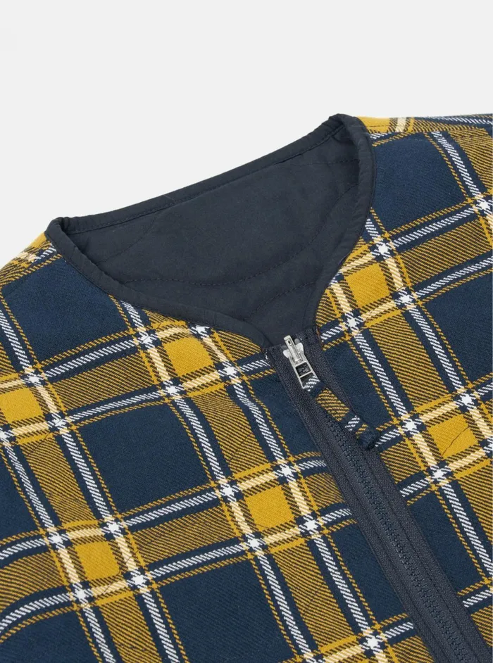 Reversible Military Liner Jacket In YellowNavy Twill Men Universal Works Coats and Outerwear