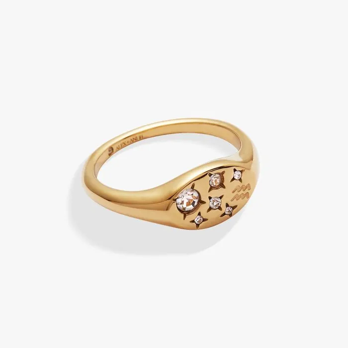 Rings Women Alex And Ani Aquarius Zodiac Ring Stainless Steel Gold