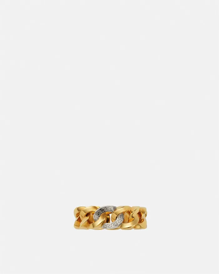 Rings WomenMen Versace Medusa Chain Ring Gold