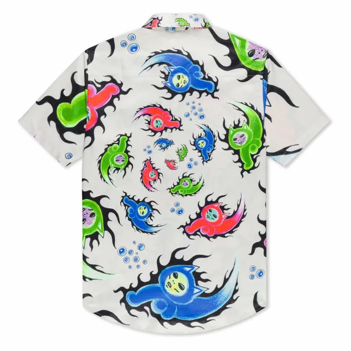Ripndip Ember Short Sleeve Button Up Dusty Grey Button Ups