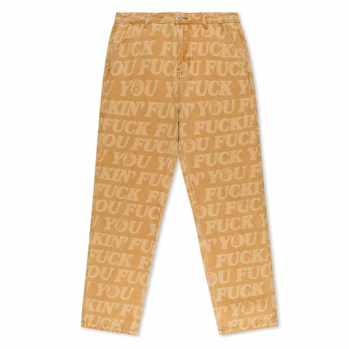 Ripndip FUFF Washed Denim Pants Light Brown Denim Pants