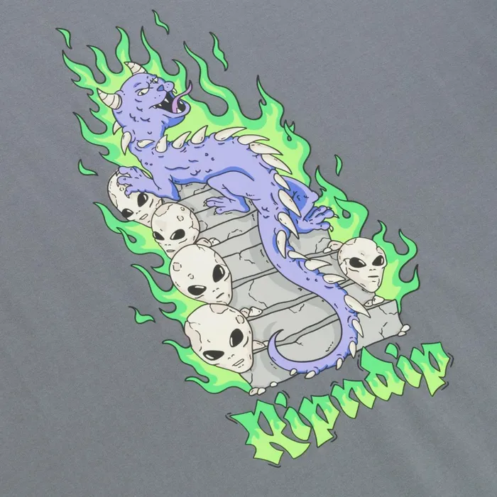 Ripndip Horntail Tee Charcoal Short Sleeve Tees Ripndip Horntail Tee Charcoal Short Sleeve Tees
