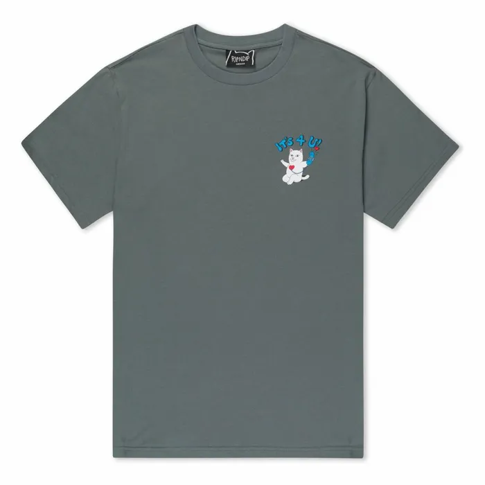 Ripndip Its 4 U Tee Charcoal Short Sleeve Tees Ripndip Its 4 U Tee Charcoal Short Sleeve Tees