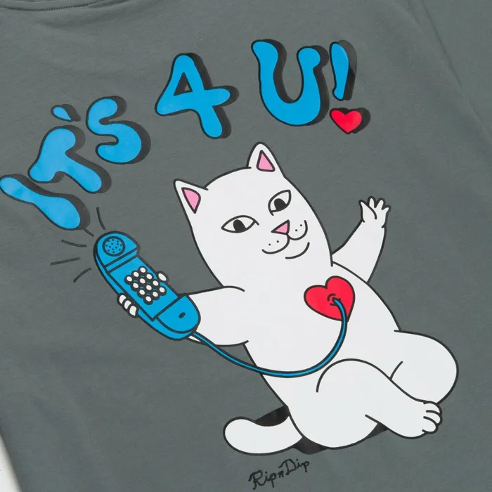 Ripndip Its 4 U Tee Charcoal Short Sleeve Tees Ripndip Its 4 U Tee Charcoal Short Sleeve Tees