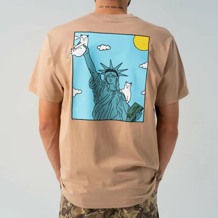 Ripndip Liberty Pocket Tee Almond Short Sleeve Tees Ripndip Liberty Pocket Tee Almond Short Sleeve Tees