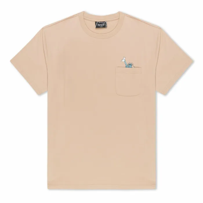 Ripndip Liberty Pocket Tee Almond Short Sleeve Tees Ripndip Liberty Pocket Tee Almond Short Sleeve Tees