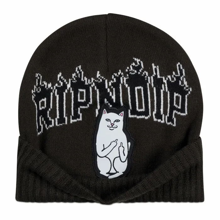 Ripndip Lord Nermal Inferno Beanie Black Beanies Ripndip Lord Nermal Inferno Beanie Black Beanies
