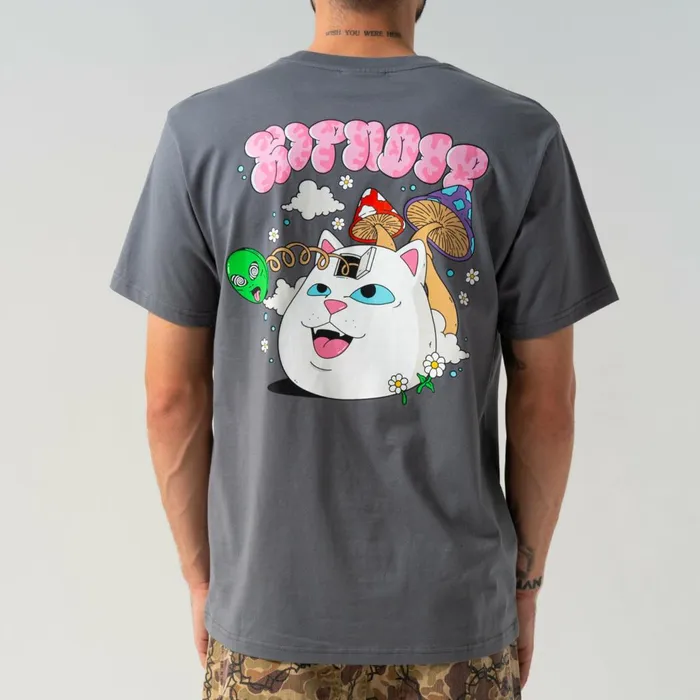 Ripndip Lost Minds Tee Charcoal Short Sleeve Tees Ripndip Lost Minds Tee Charcoal Short Sleeve Tees