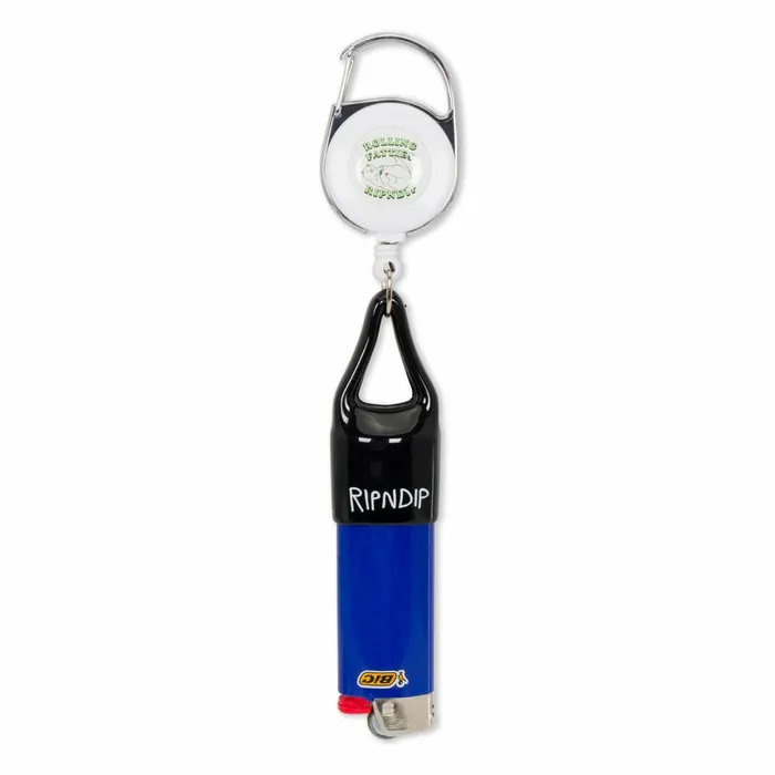 Ripndip Rolling Fatties Lighter Leash Keychain SilverBlack Lanyards Keychains