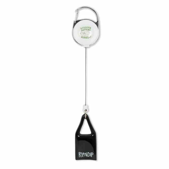 Ripndip Rolling Fatties Lighter Leash Keychain SilverBlack Lanyards Keychains