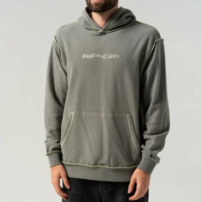 Ripndip Saturn Reverse Stitch Fleece Hoodie Steel Grey Hoodies Crewnecks Ripndip Saturn Reverse Stitch Fleece Hoodie Steel Grey Hoodies Crewnecks