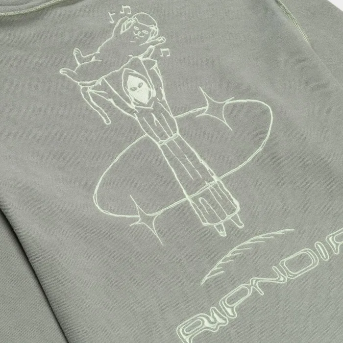 Ripndip Saturn Reverse Stitch Fleece Hoodie Steel Grey Hoodies Crewnecks Ripndip Saturn Reverse Stitch Fleece Hoodie Steel Grey Hoodies Crewnecks