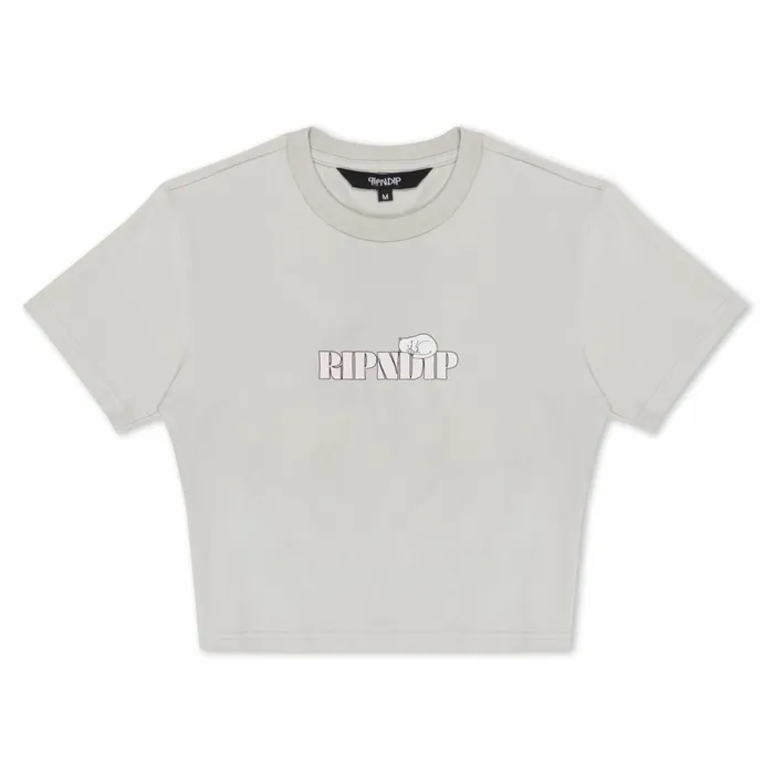 Ripndip Taste Like Nerm Cropped Baby Tee Grey Womens