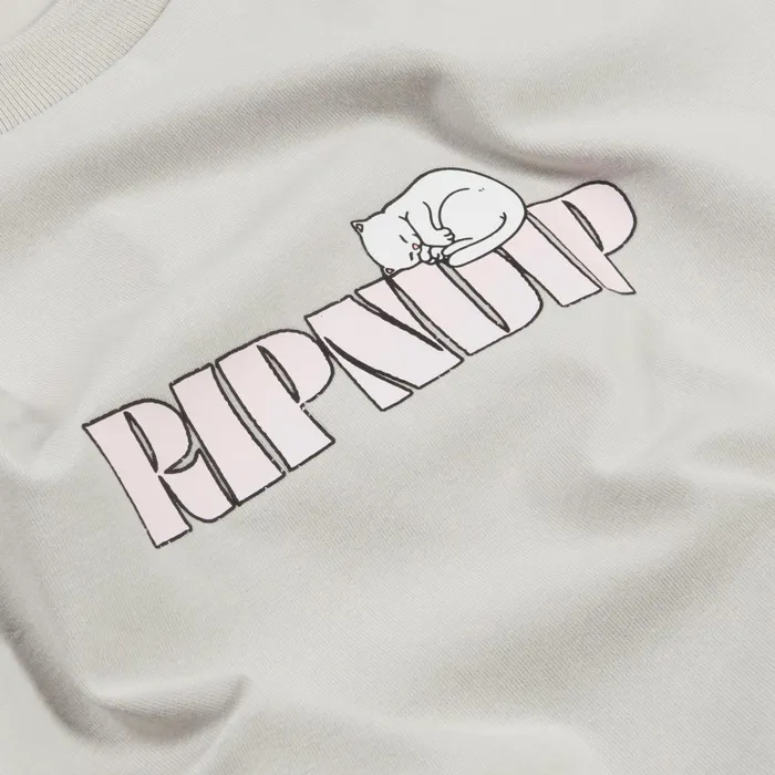 Ripndip Taste Like Nerm Cropped Baby Tee Grey Womens
